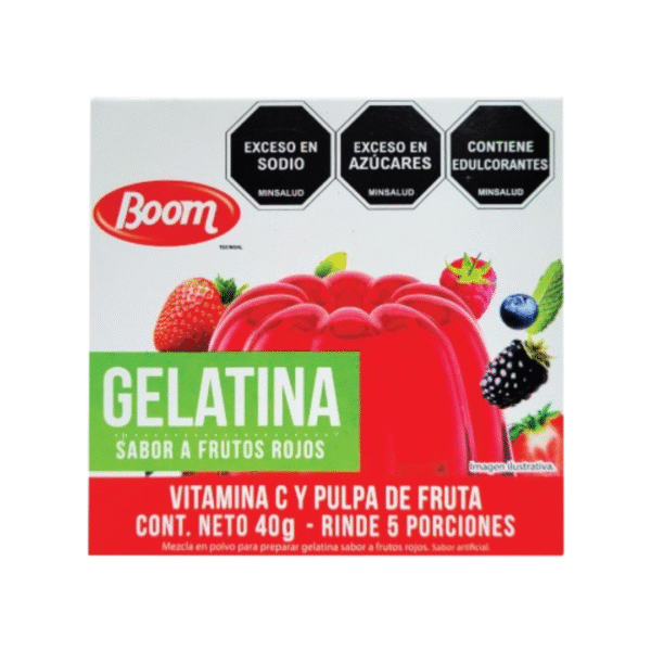 Gelatina de Frutos Rojos - Boom (40g)