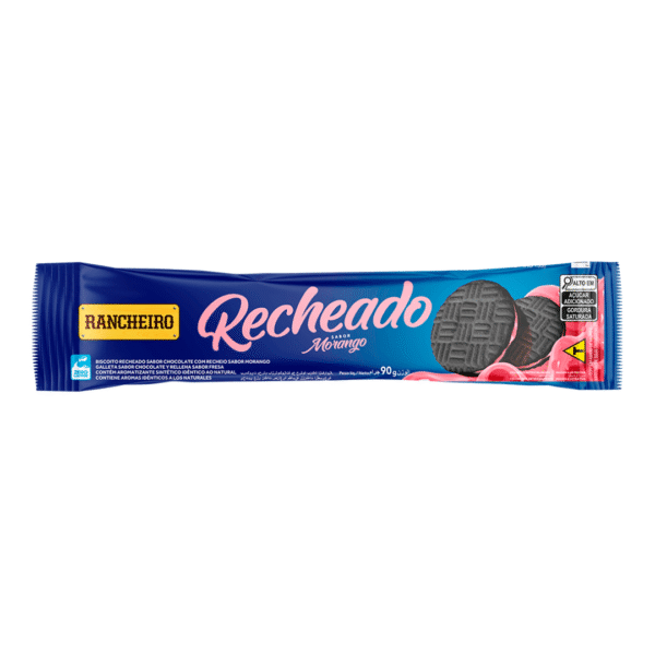 Galletas Recheado con Relleno de Fresa - Rancheiro (90g)