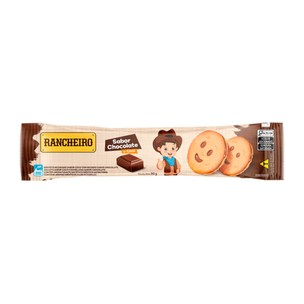 Galletas con Relleno de Chocolate+Coco - Rancheiro (90g)
