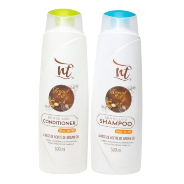 Shampoo y Acondicionador de Aceite de Argan - Nt Brasilian (500ml)