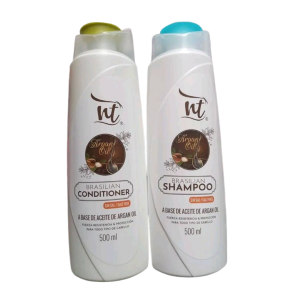 Shampoo y Acondicionador de Aceite de Argan - Nt Brasilian (500ml)