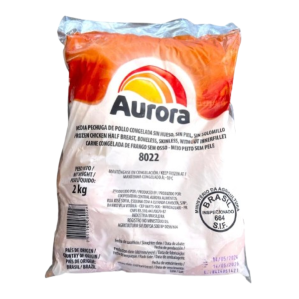 Pechuga de Pollo Sin Piel y Sin Hueso - Aurora (2kg)