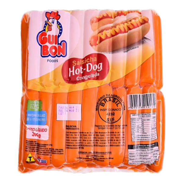 Salchicha Congelada para Hot Dog - GuiBon (3kg)