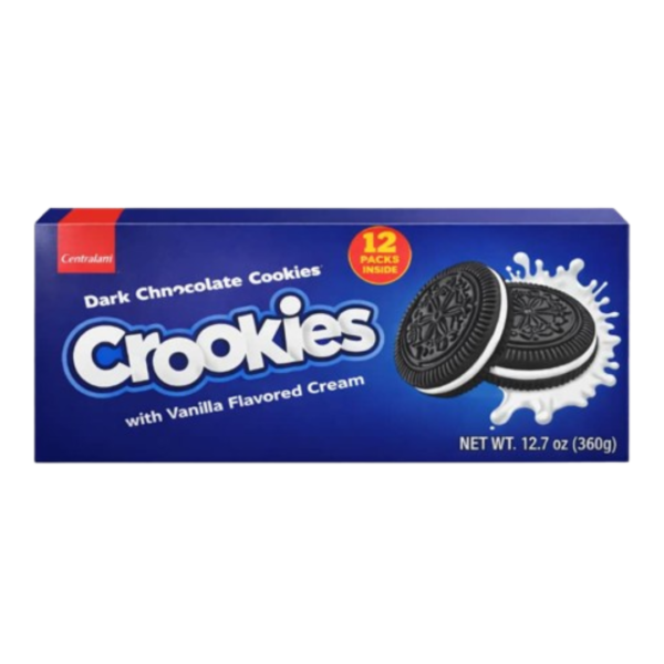 Galletas de Chocolate Oscuro con Crema de Vainilla - Crookies (360g)