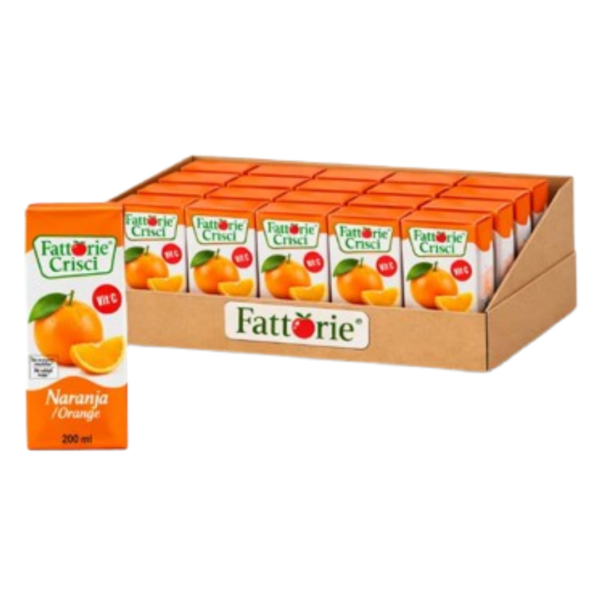 Caja de Jugo de Naranja - Fattorie Crisci (24U x 200ml)(1) Caja de Jugo de Naranja - Fattorie Crisci (24U x 200ml)
