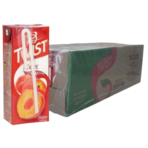 Jugo de Melocotón - Twist (27U x 200 ml) Caja de Jugo de Melocotón - Twist (27U x 200 ml)