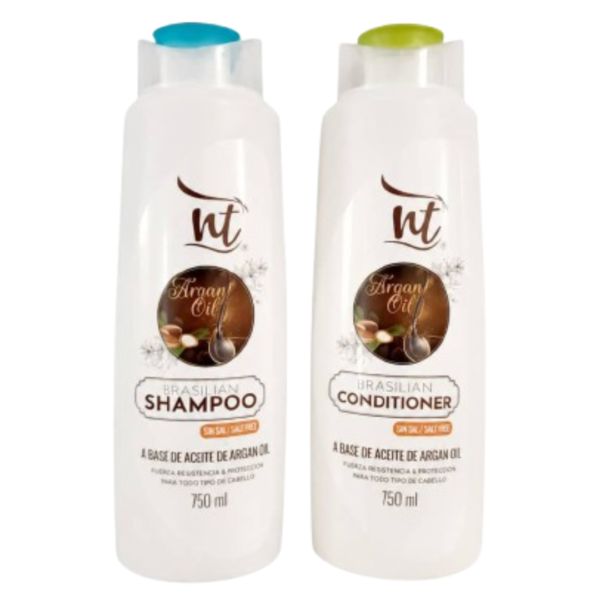 Shampoo y Acondicionador de Aceite de Argan - Nt Brasilian (750ml) Shampoo y Acondicionador de Aceite de Argan - Nt Brasilian (750ml)
